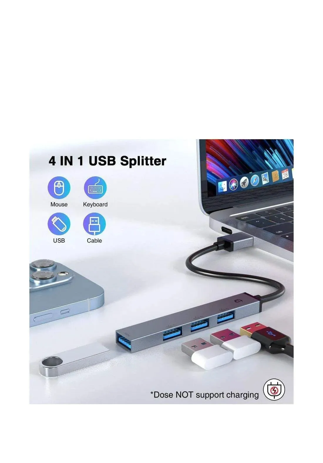 محول USB 3.0 توتو بأربع منافذ | TT-HB053