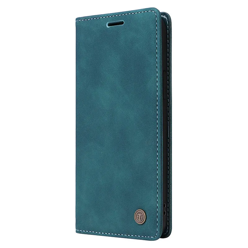 006 Series For Samsung Galaxy A14 5G / 4G Case Leather Wallet Sucker Closing Phone Cover