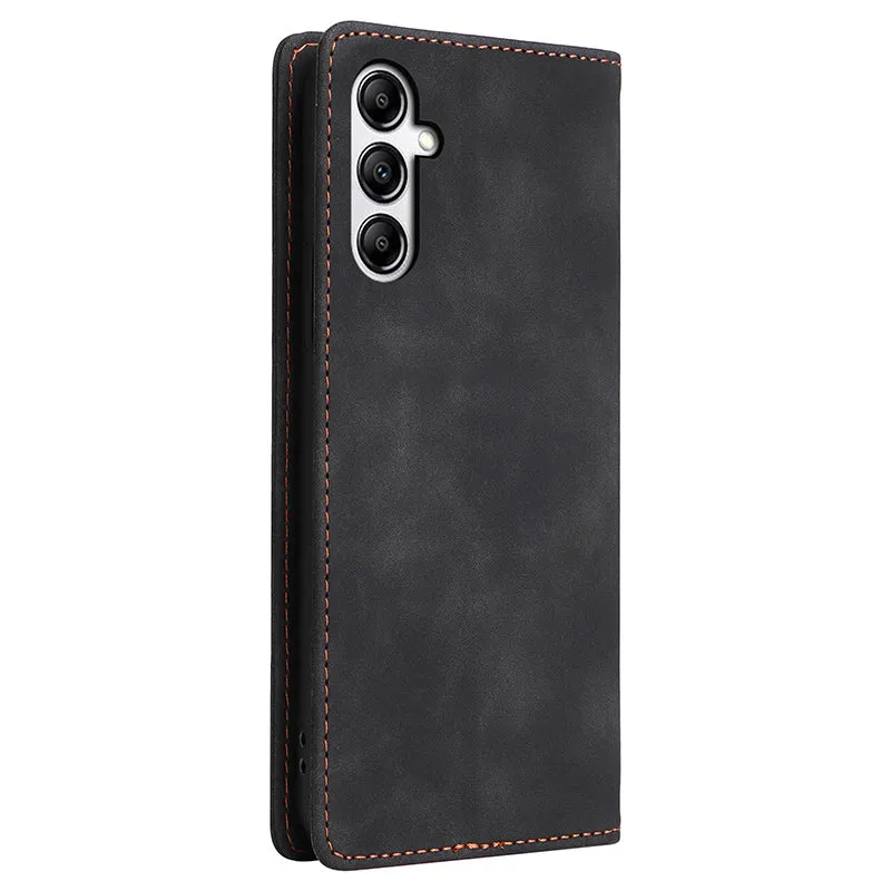 006 Series For Samsung Galaxy A14 5G / 4G Case Leather Wallet Sucker Closing Phone Cover