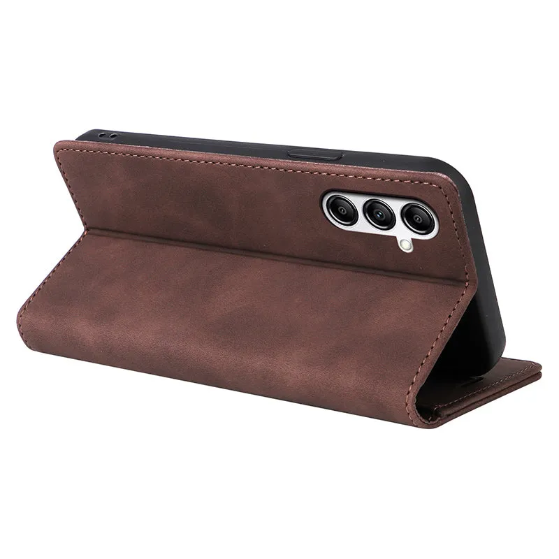 006 Series For Samsung Galaxy A14 5G / 4G Case Leather Wallet Sucker Closing Phone Cover