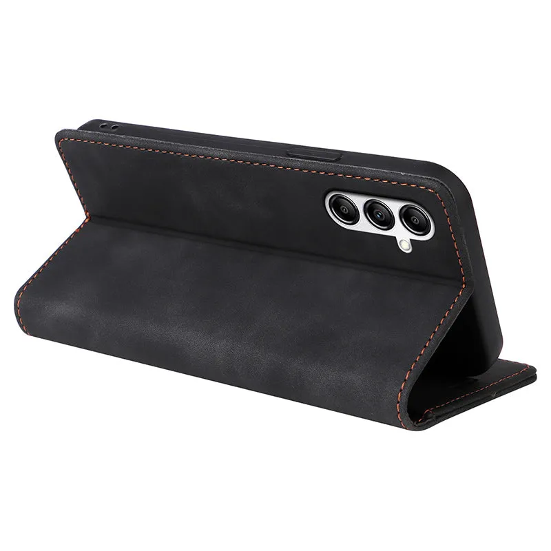 006 Series For Samsung Galaxy A14 5G / 4G Case Leather Wallet Sucker Closing Phone Cover