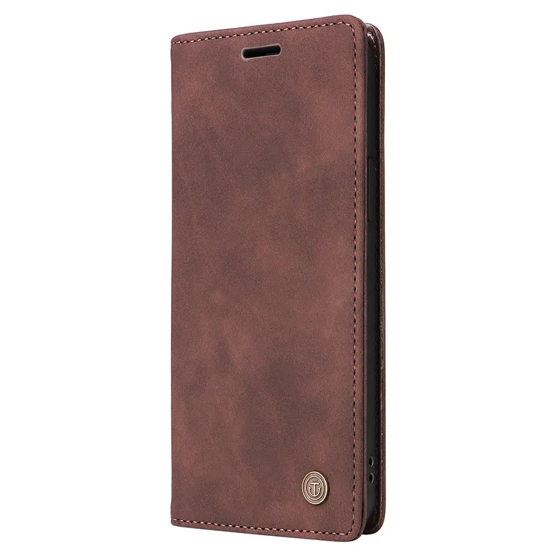 006 Series For Samsung Galaxy A14 5G / 4G Case Leather Wallet Sucker Closing Phone Cover