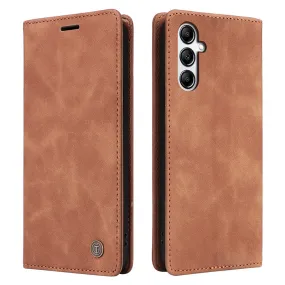 006 Series For Samsung Galaxy A14 5G / 4G Case Leather Wallet Sucker Closing Phone Cover