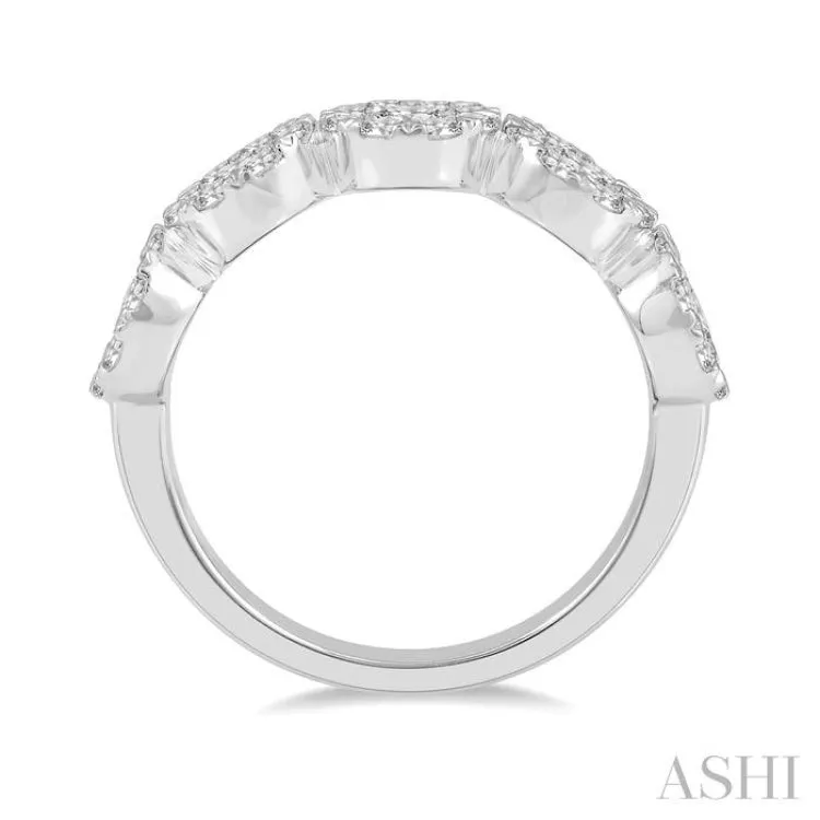 1/3 ctw 5-Stone Lovebright Round Cut Diamond Ring in 14K White Gold