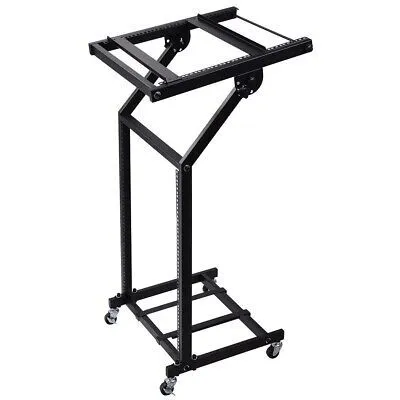 19" 12U Rack Mount DJ Mixer Stand Studio Equipment Cart Stage Music Party Show