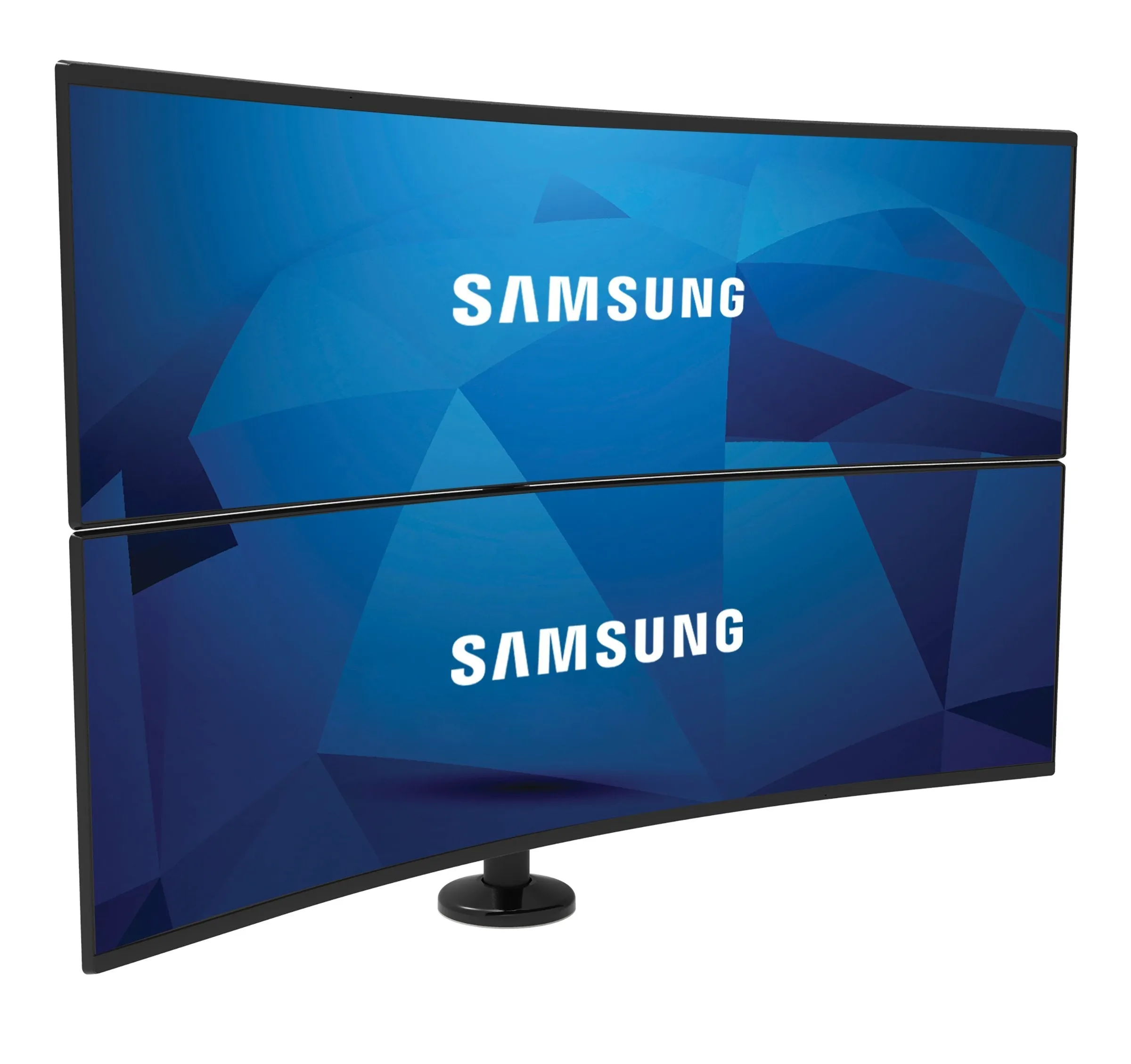 1x2 Bolt Down Desktop Mount for 43" & 49" Samsung Super Ultra-Wide Curved Monitors