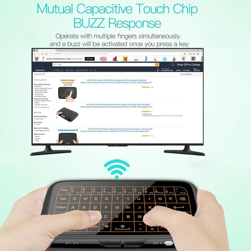 2-in-1 Wireless Multimedia Touchpad & Keyboard