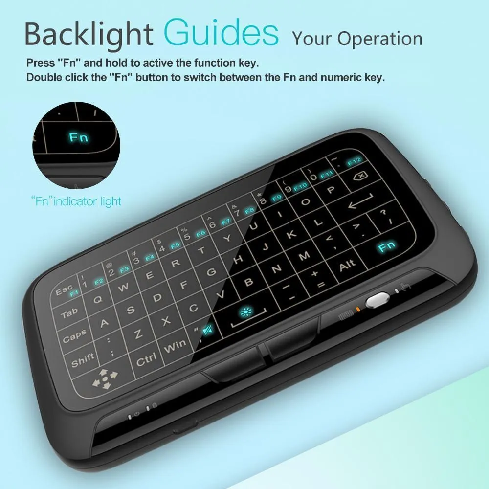 2-in-1 Wireless Multimedia Touchpad & Keyboard