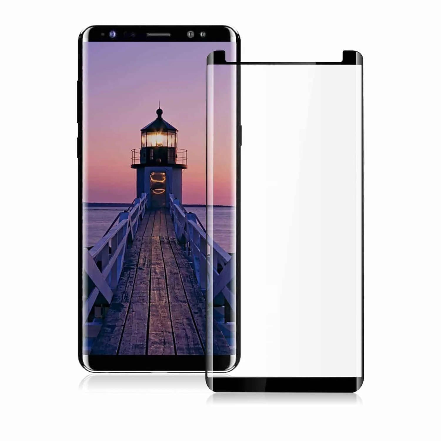 2 Pack Galaxy Note 8 Screen Protector Tempered Glass Black