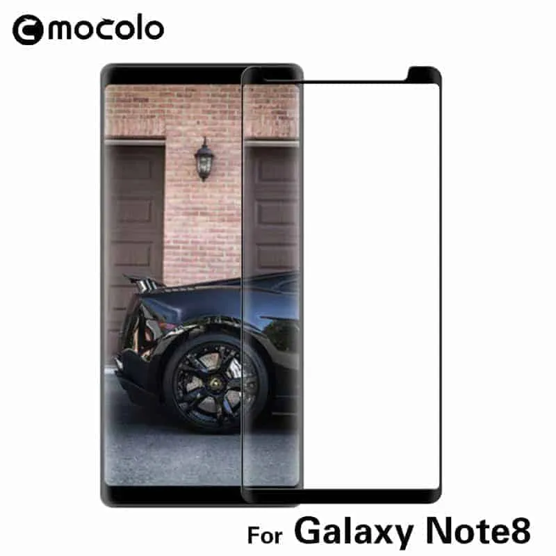 2 Pack Galaxy Note 8 Screen Protector Tempered Glass Black