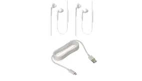 2 Pack Samsung Earbuds    1 Samsung OEM Micro USB Charging Cable - Ships Next Day!