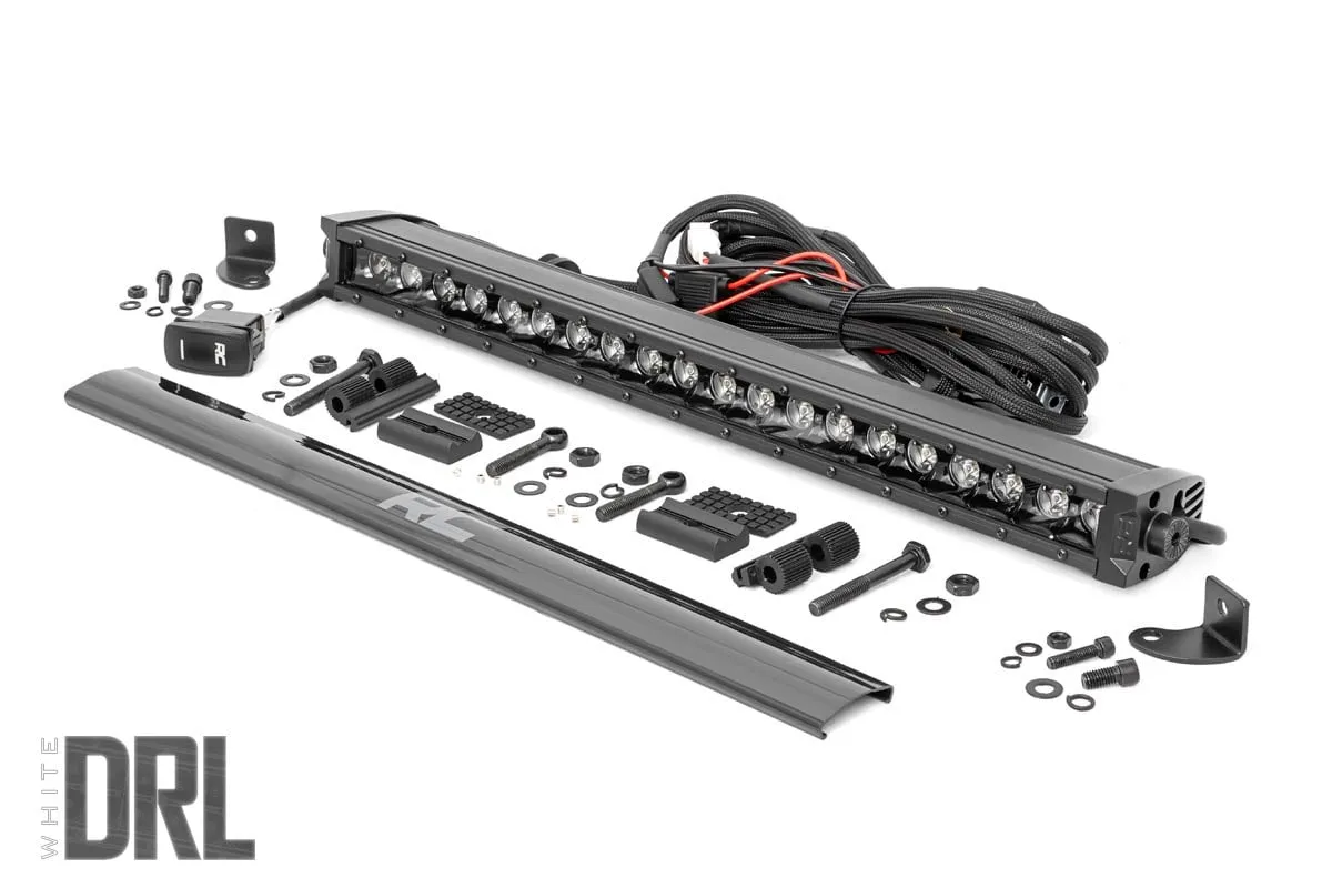 20 Inch Black Series LED Light Bar | Single Row | Amber DRL