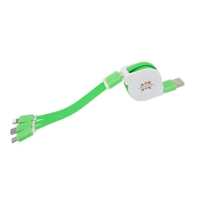 3 in 1 Retractable Cable with Type C