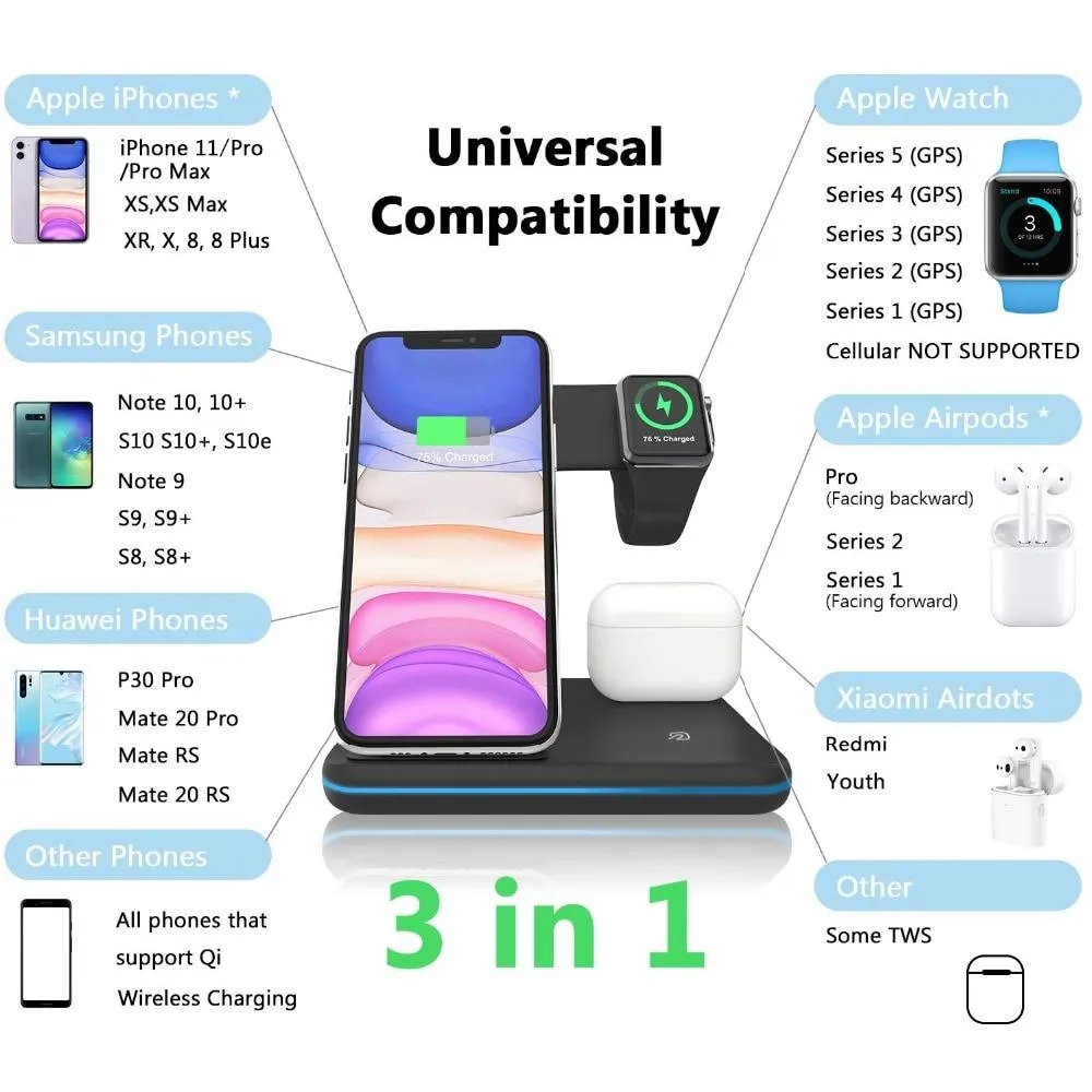 3 in 1 Wireless Charger