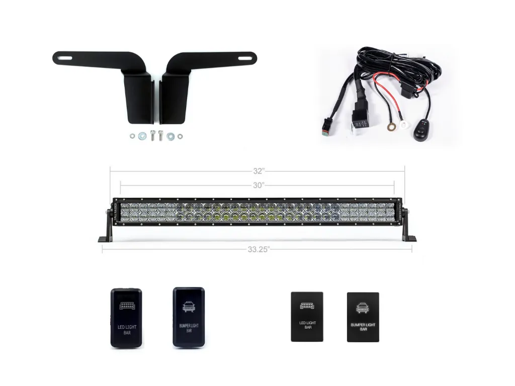 32" Lower Bumper Flush LED Light Bar Kit For 2003-2009 Toyota 4Runner