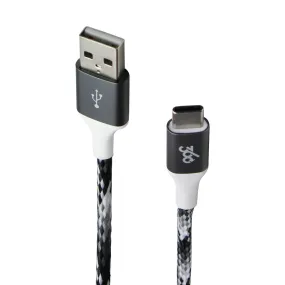 360 Electrical Habitat 4 FT USB-C to USB-A Braided Charging Cable - Steel