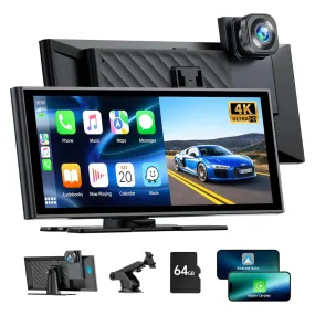 9.26" Wireless Touchscreen Carplay With 4K Front Dashcam