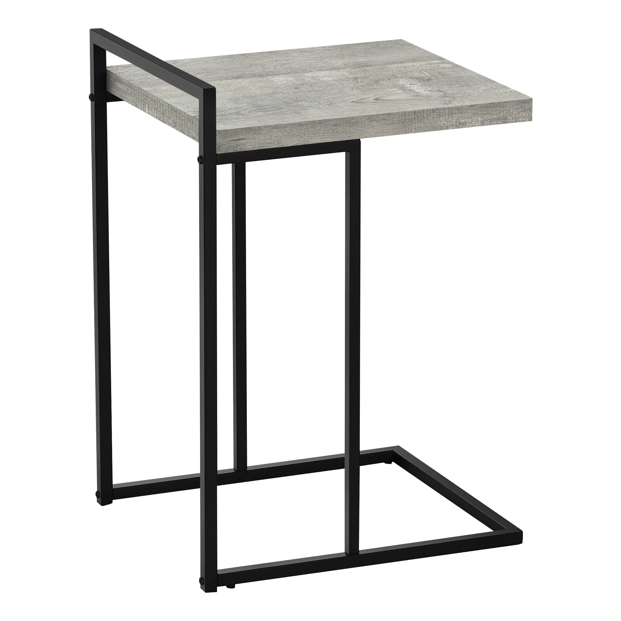 Accent Table - 25"H / Grey Reclaimed Wood / Black Metal