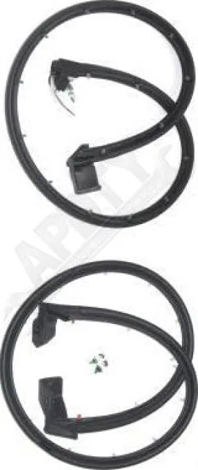 APDTY 140824 Door Seal Set; Half Door Rubber Weatherstrip Seal Pair Left & Right