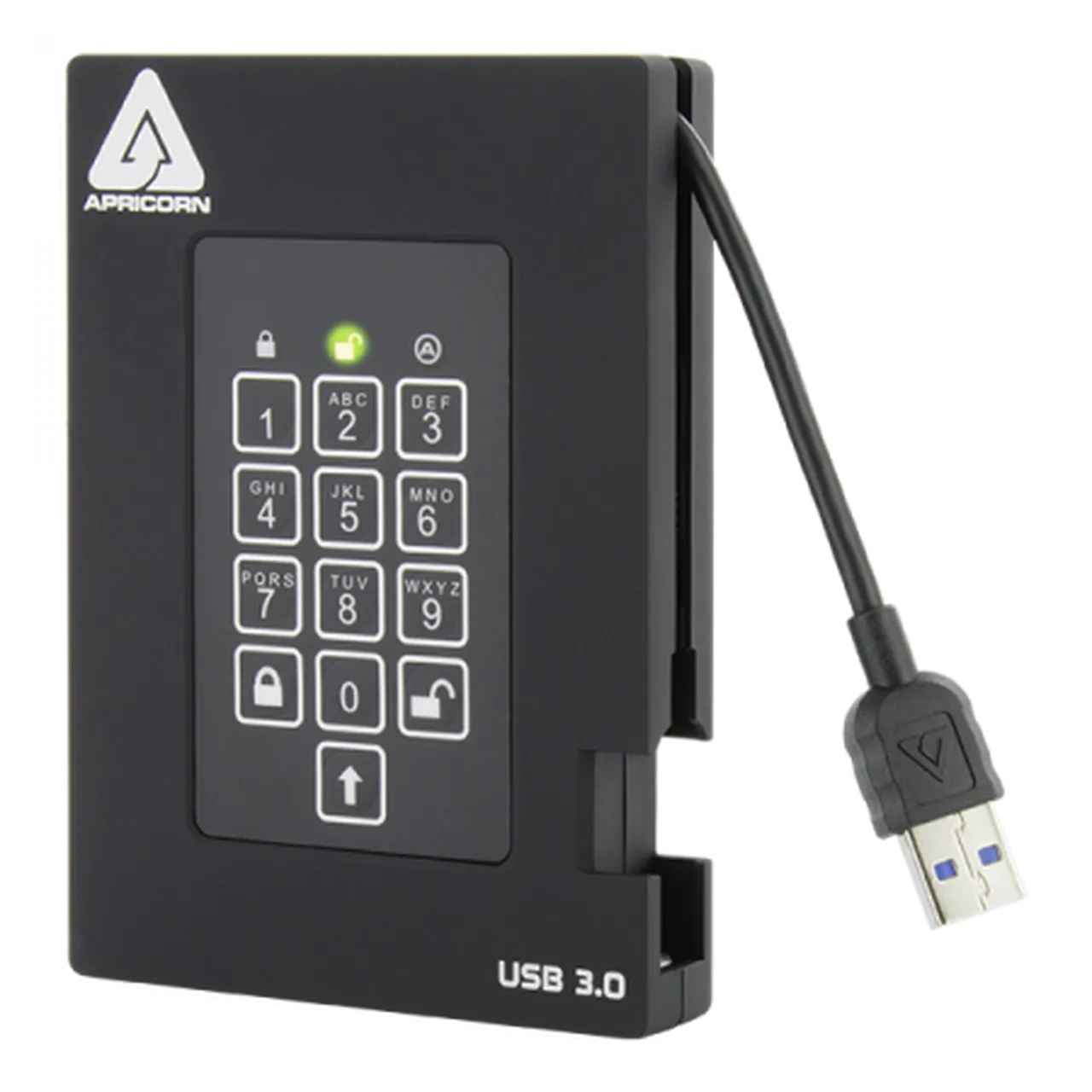 Apricorn Aegis Padlock Fortress Rugged Encrypted Solid State Drive