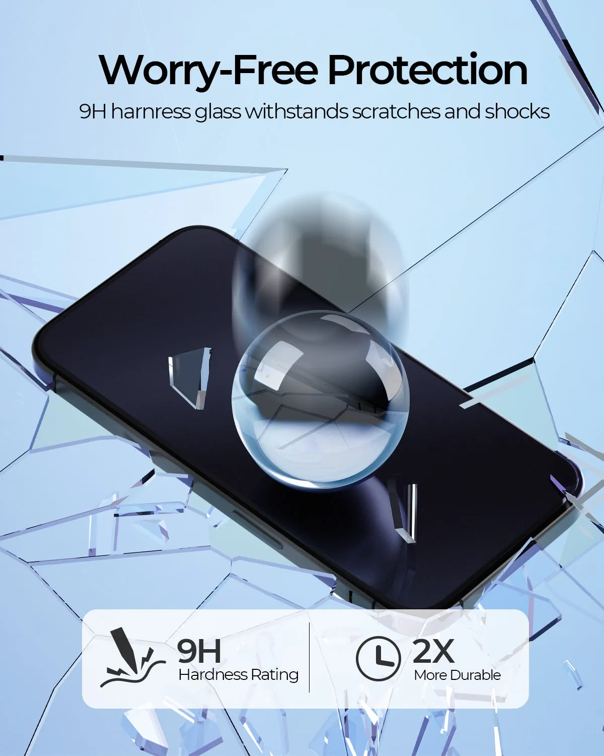 AUKEY Super Clear Gaming Matte Screen Protector iPhone 15 Pro Transparent