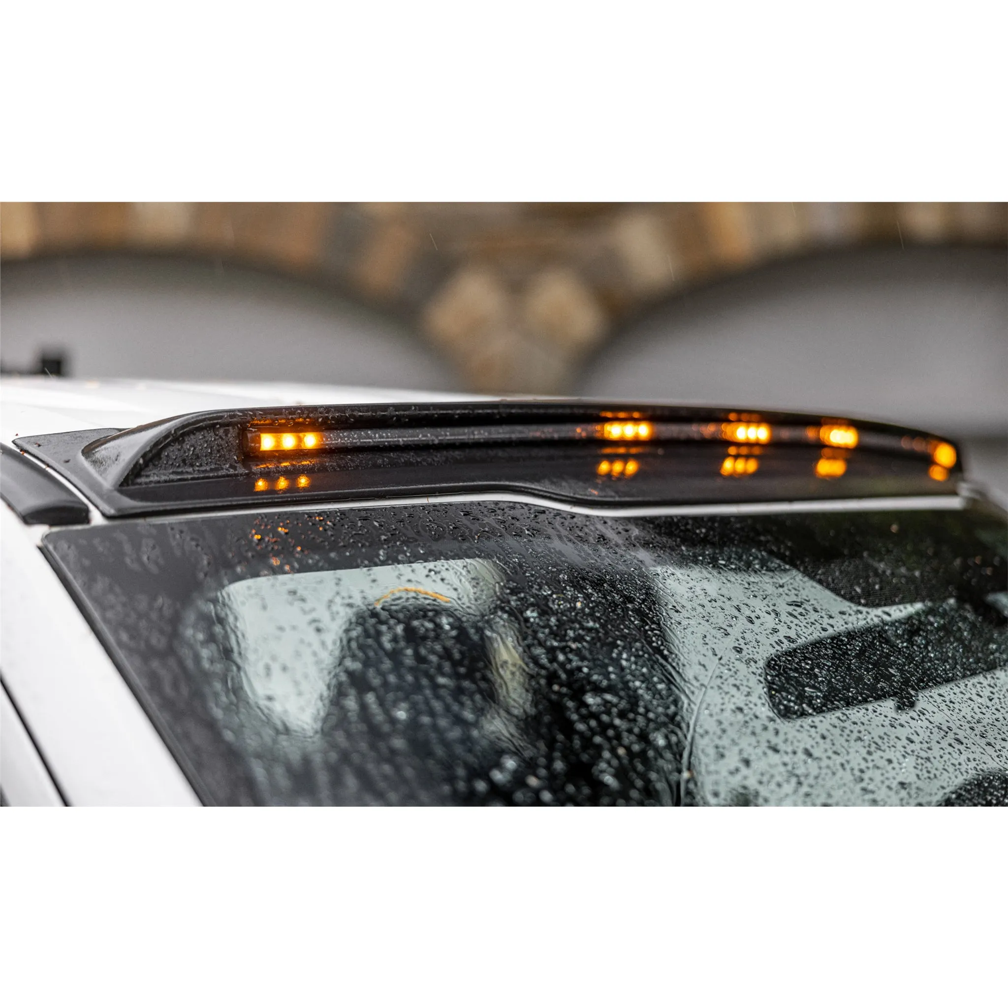 Auto Ventshade Aerocab Marker Light Assembly - 5 Amber LED Bulbs - Surface Mount - Plastic - Black - With Sunroof