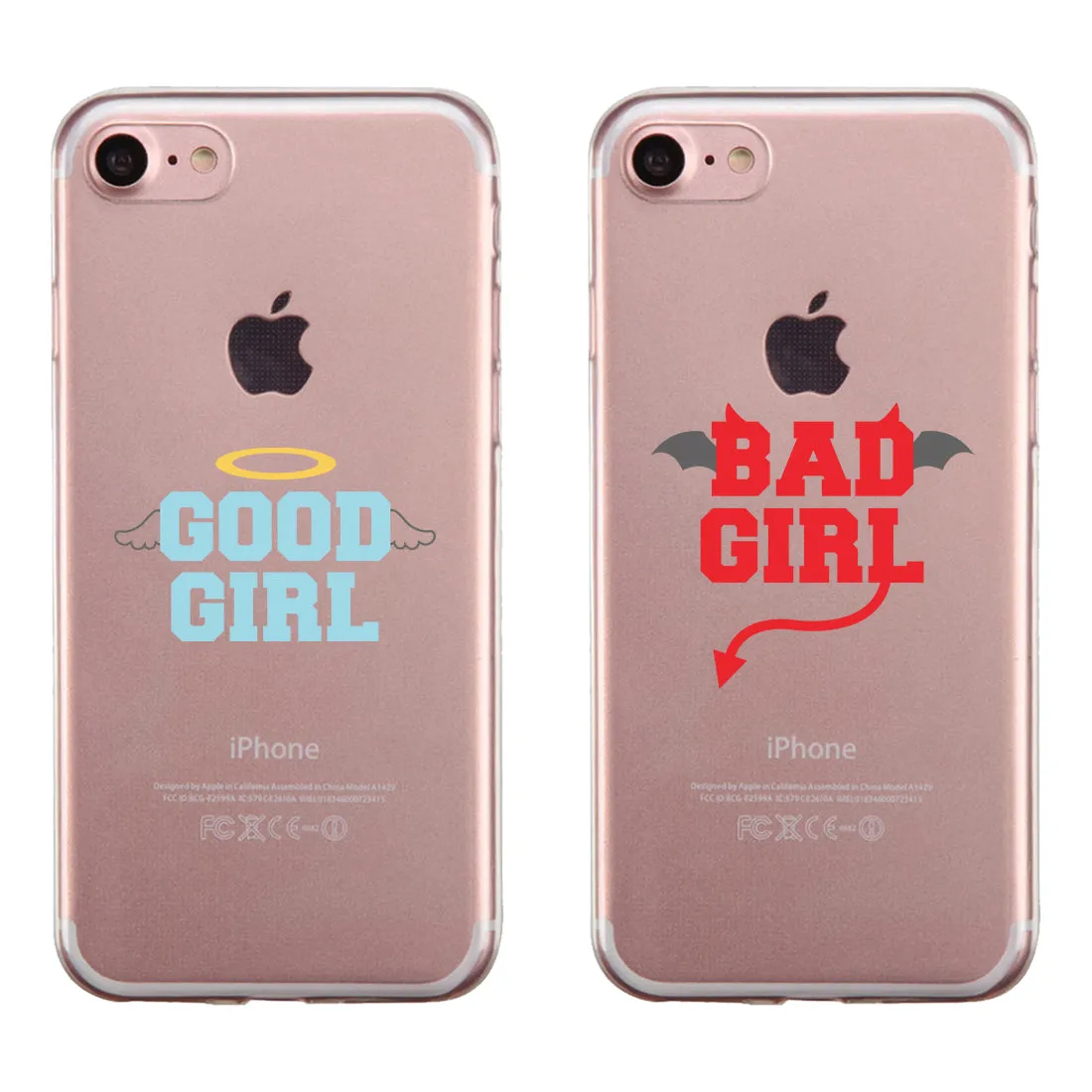 Bad Good Girl BFF Matching Phone Covers Classic Cool Friendship