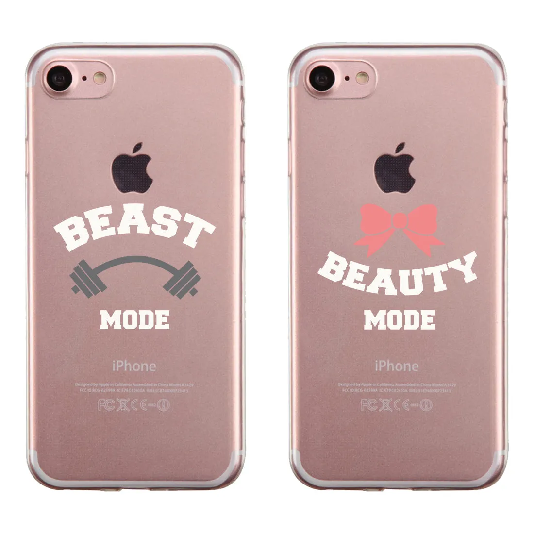 Beast Beauty Mode Couple Matching Phone Cases Encouraging Great