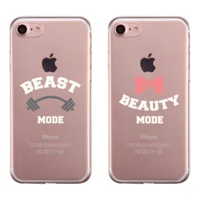 Beast Beauty Mode Couple Matching Phone Cases Encouraging Great