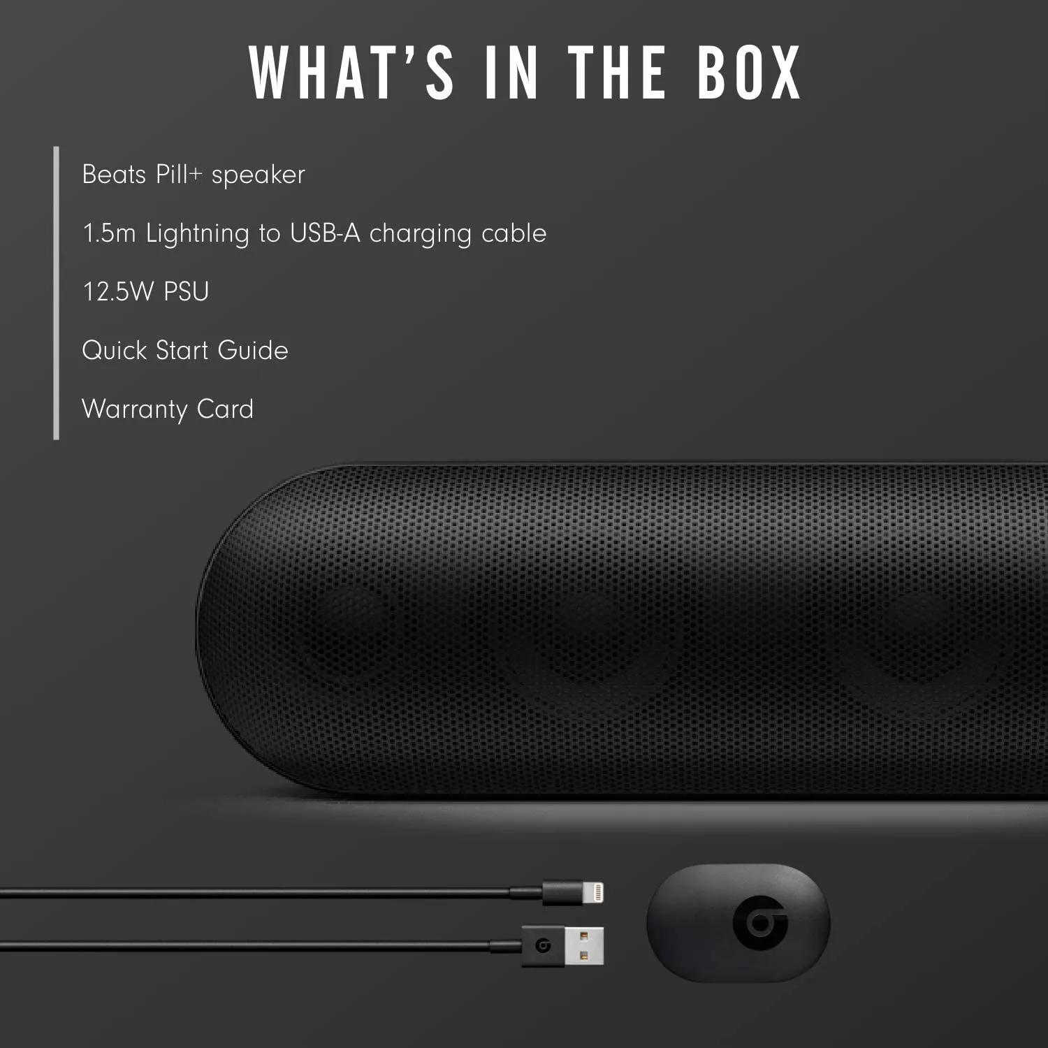 Beats Pill  Portable Wireless Speaker - Stereo Bluetooth, 12 Hours of Listening Time, Microphone for Phone Calls - Black