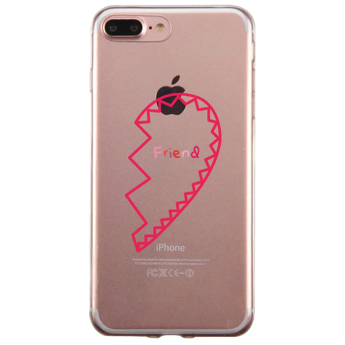 Best Friend Half Heart BFF Matching Phone Covers Creative Girly