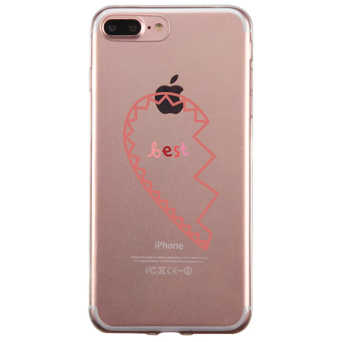 Best Friend Half Heart BFF Matching Phone Covers Creative Girly