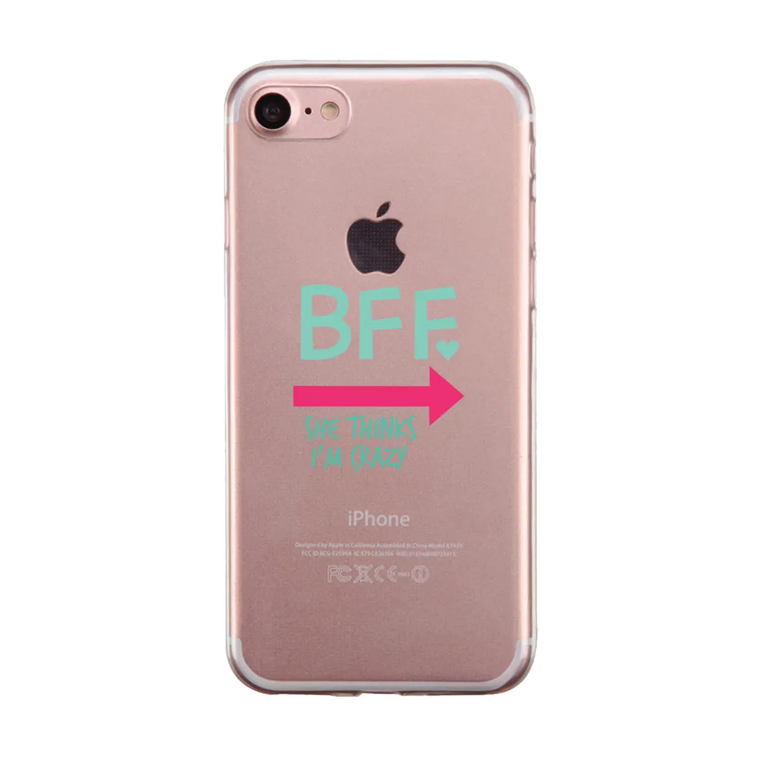 BFF Mint Pink Arrow BFF Matching Phone Covers Cool Friendship Gift