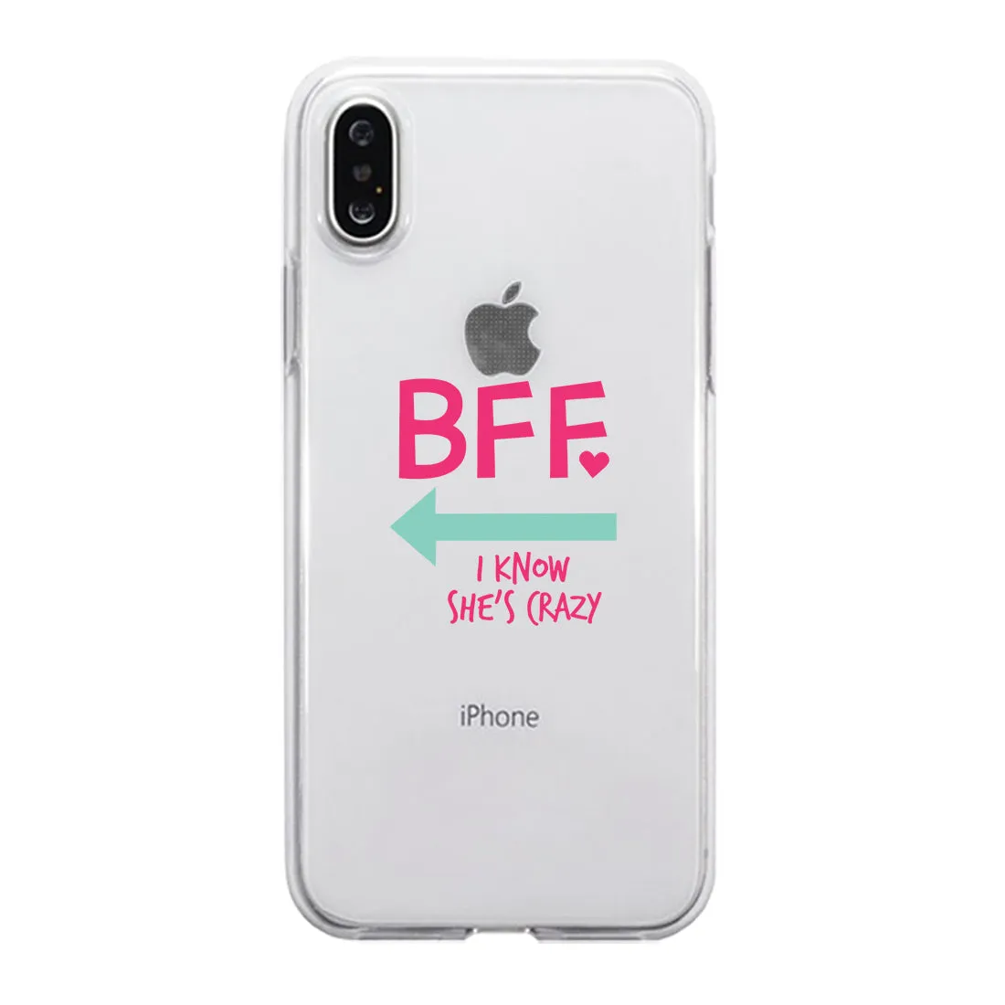 BFF Mint Pink Arrow BFF Matching Phone Covers Cool Friendship Gift