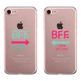 BFF Mint Pink Arrow BFF Matching Phone Covers Cool Friendship Gift