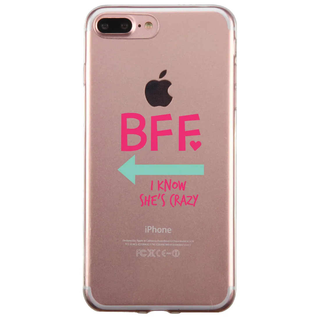 BFF Mint Pink Arrow BFF Matching Phone Covers Cool Friendship Gift