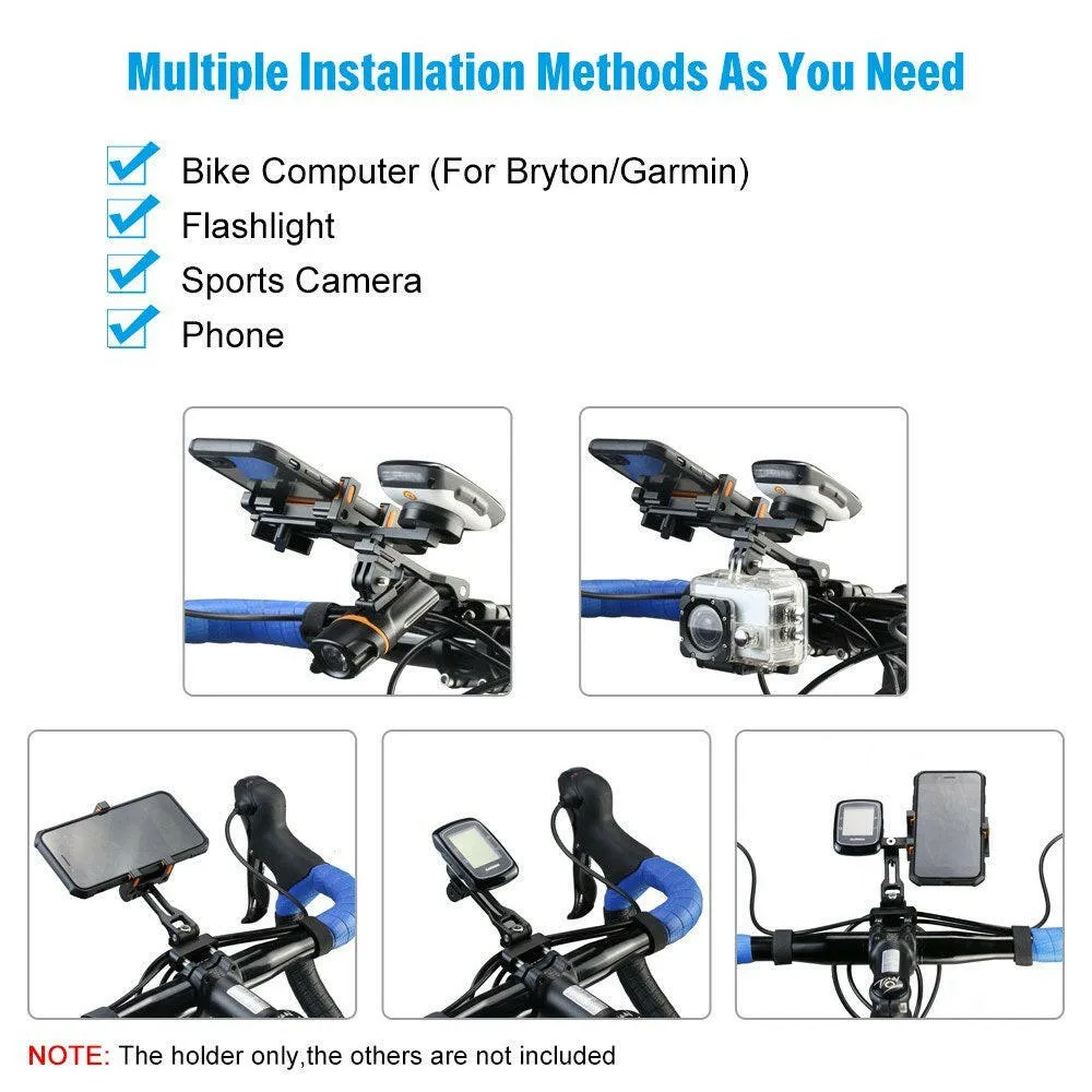 Bicycle Computer Mount Holder Bike Sports Camera Mount Universal Bike Phone Mount Bicycle Flashlight Mount Multifunctional Bike Mount