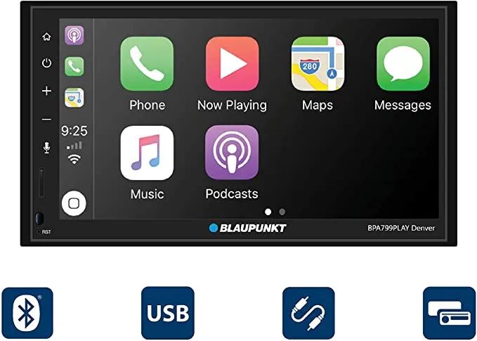 Blaupunkt BPA799PLAY Car Stereo Carplay Android Auto6.8” Capacitive Display -FM-Bluetooth