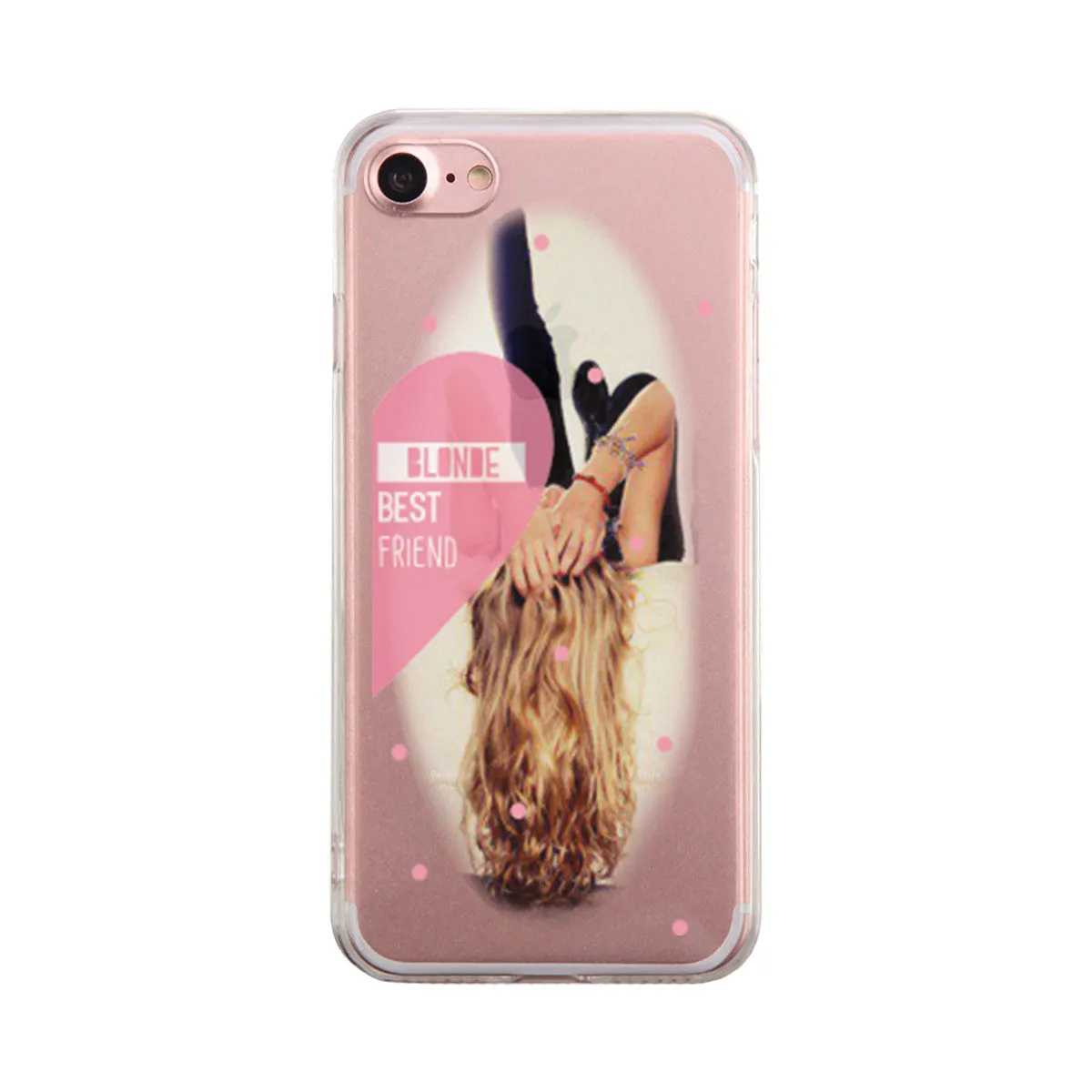 Blonde Best Friend Phone Case Cute Clear Phonecase