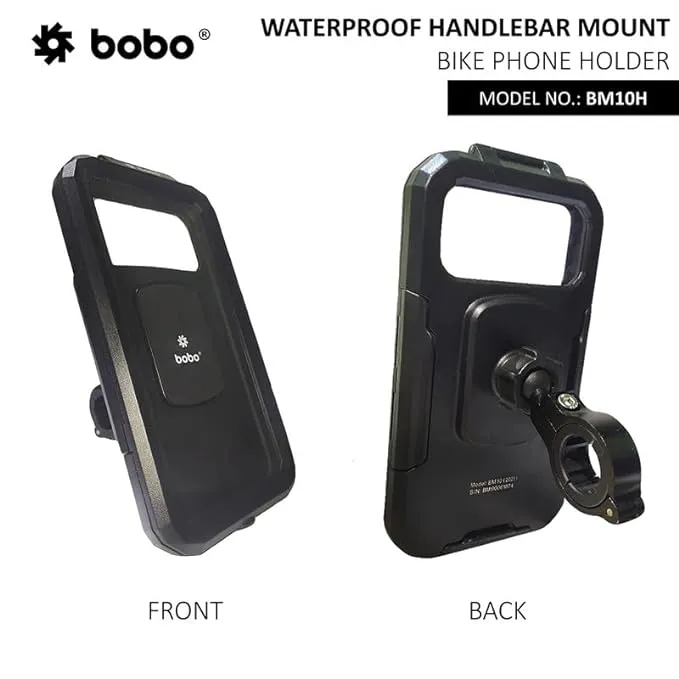 BOBO BM10H Handlebar Mount Fully Waterproof Bike/Motorcycle/Scooter Mobile Phone Holder Mount, Ideal for Maps and GPS Navigation