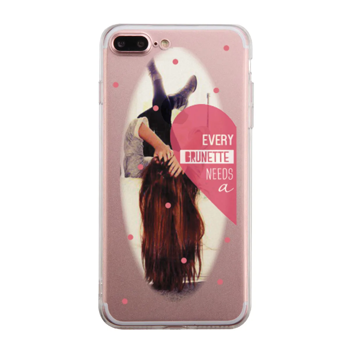 Brunette Best Friend Phone Case Cute Clear Phonecase