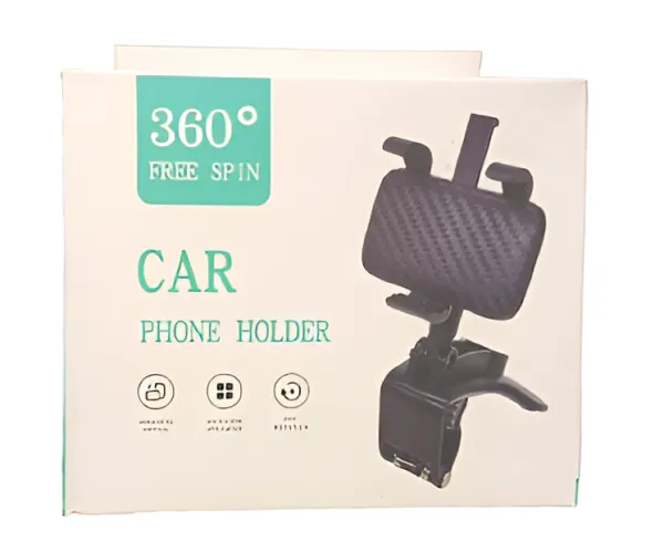 Car Smart Phone Holder – 360 Free Spin | 360° Mobile Holder Foldable | 360° Rotateable Strong Grip Mobile Holder For Cars