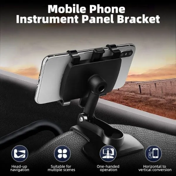 Car Smart Phone Holder – 360 Free Spin | 360° Mobile Holder Foldable | 360° Rotateable Strong Grip Mobile Holder For Cars