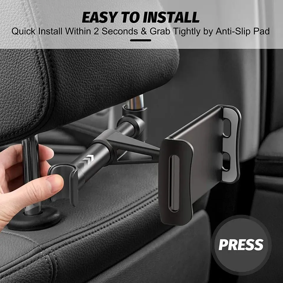 Car Tablet Holder Mount for iPad, Samsung Tablet, iPhone, Android Universal