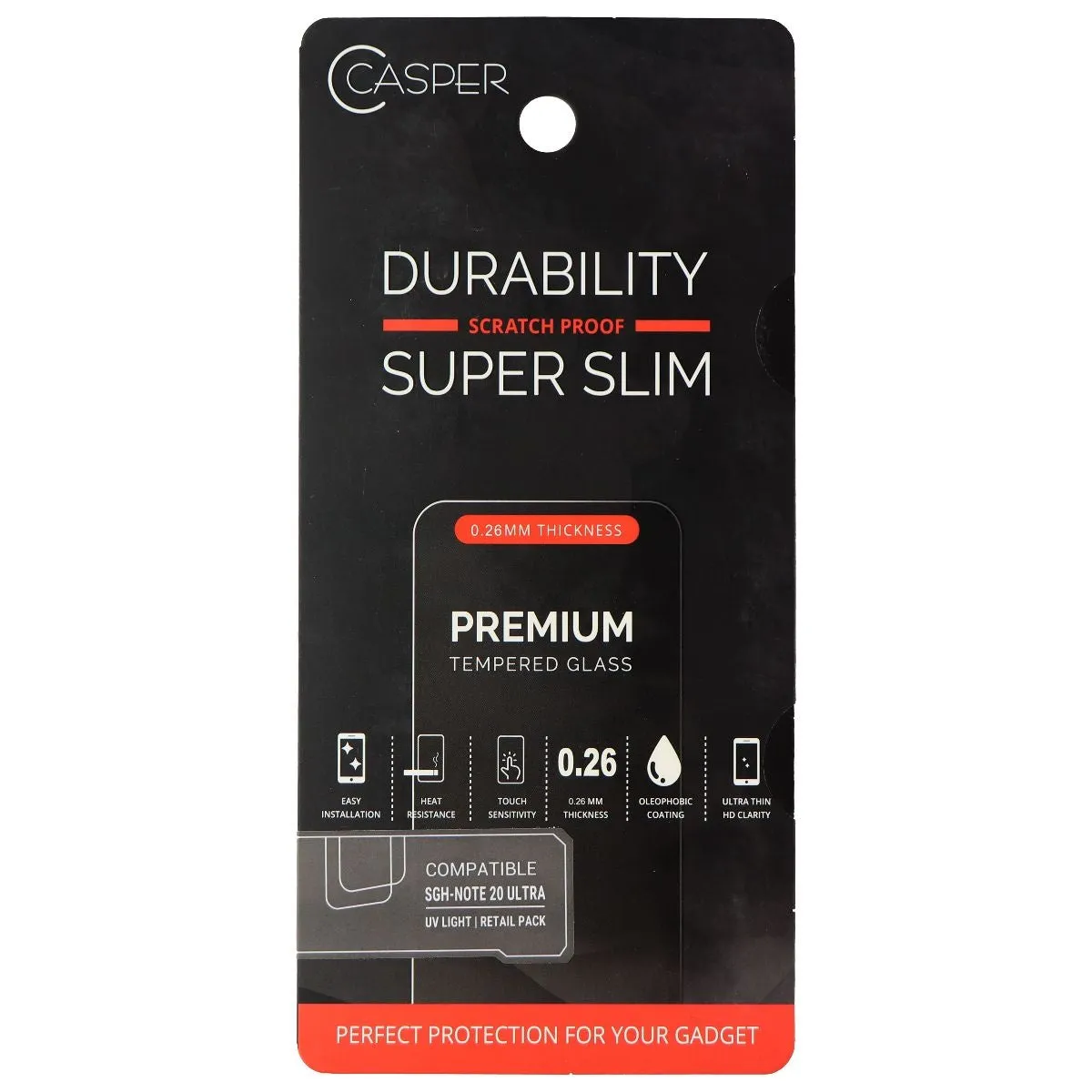 Casper Durability 0.26mm Slim Screen Protector for Samsung Galaxy Note20 Ultra