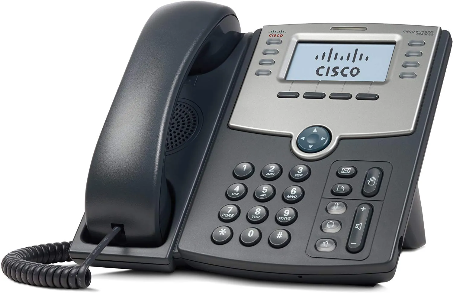 Cisco SPA 508G 8-Line IP Phone, 8 x Total Line, VoIP, Caller ID, 2 x RJ-45, PoE Ports - SPA508G (Certified Refurbished)