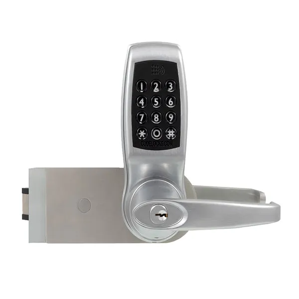 CodeLocks - CL4500-GD - Electronic Smart Lock - Smart Glass Door Lock - NetCode Technology - Brushed Steel