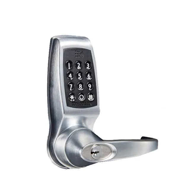 CodeLocks - CL4510-BS - Electronic Smart Lock - 2 3/4" Tubular Latch Bolt - Entrance - Brushed Steel