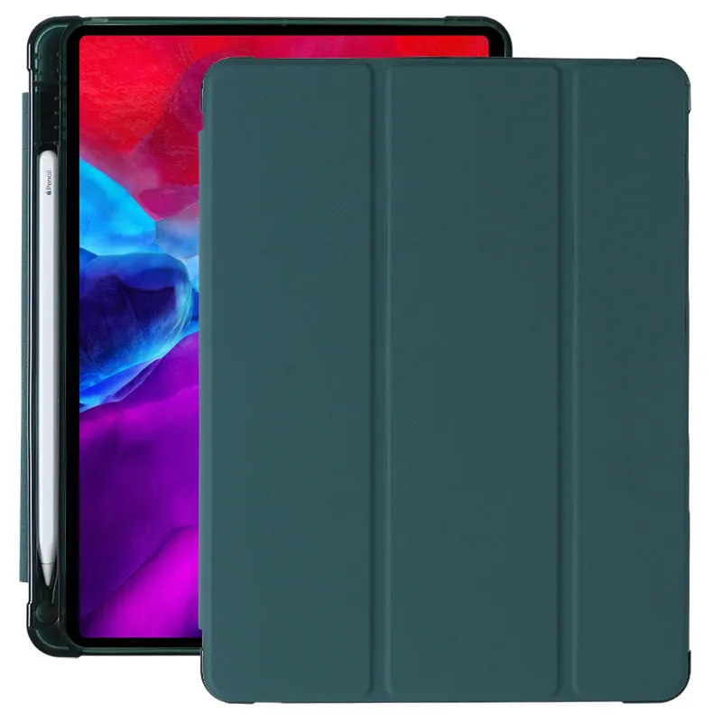 Compatible with Apple, Suitable for ipad10.9 protective cover pro10.5 with pen slot mini dormant leather case TPU airbag air4 soft shell