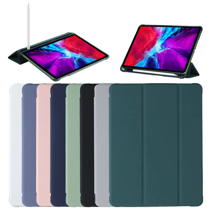 Compatible with Apple, Suitable for ipad10.9 protective cover pro10.5 with pen slot mini dormant leather case TPU airbag air4 soft shell